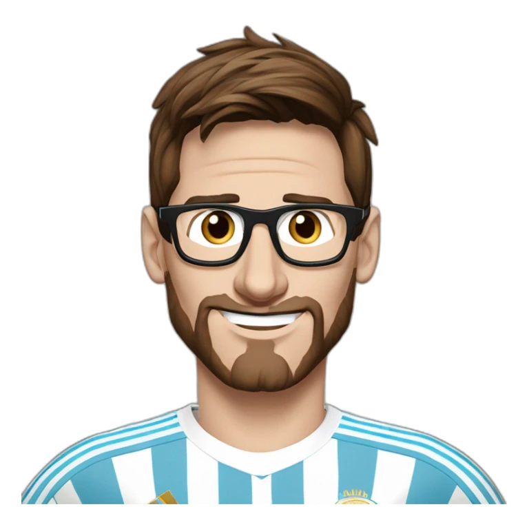 lionel messi con lentes de sol y la camiseta de argentina sticker