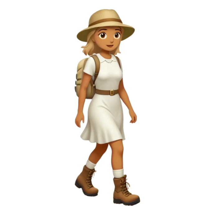 Bride to be hiking in the bush sticker