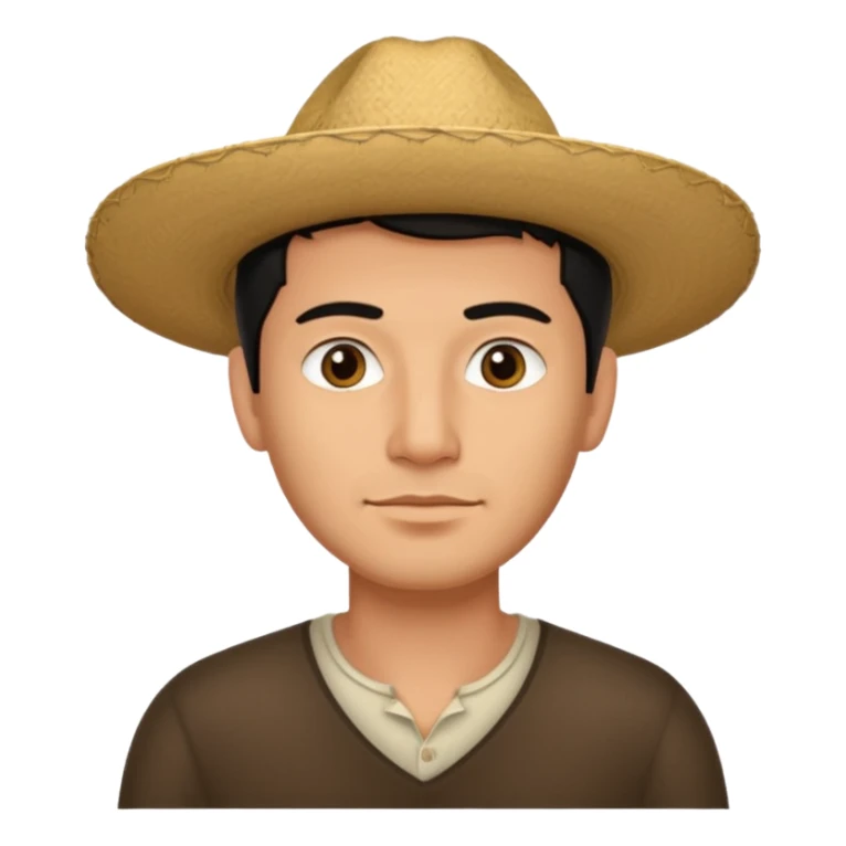 good looking Mexican thin handyman no mustash no hat black hair sticker