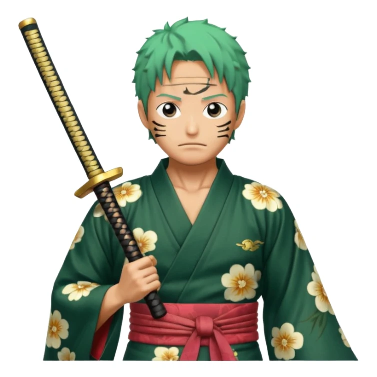 one piece zoro in land of wano sticker
