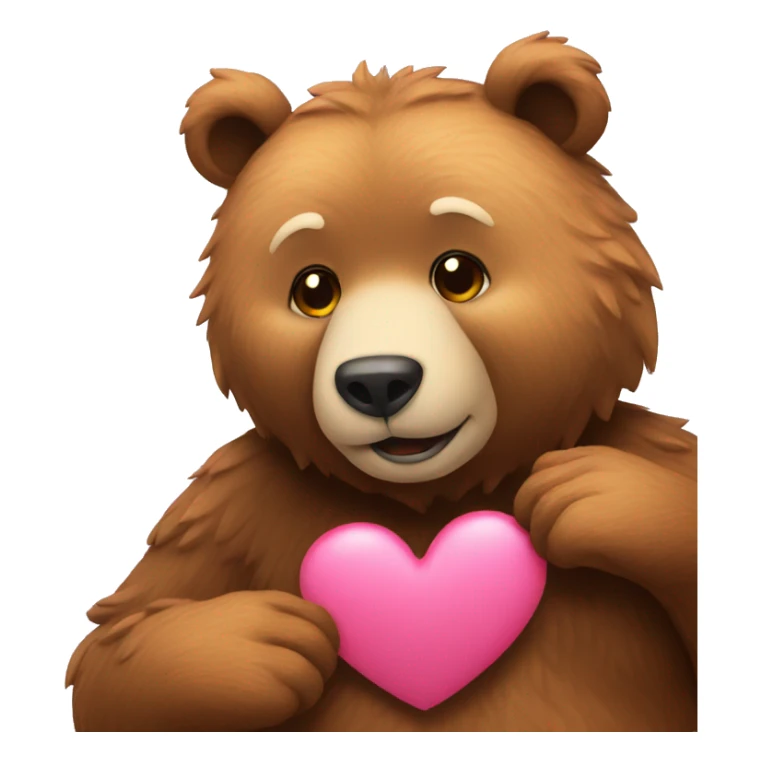 bear with heart sticker