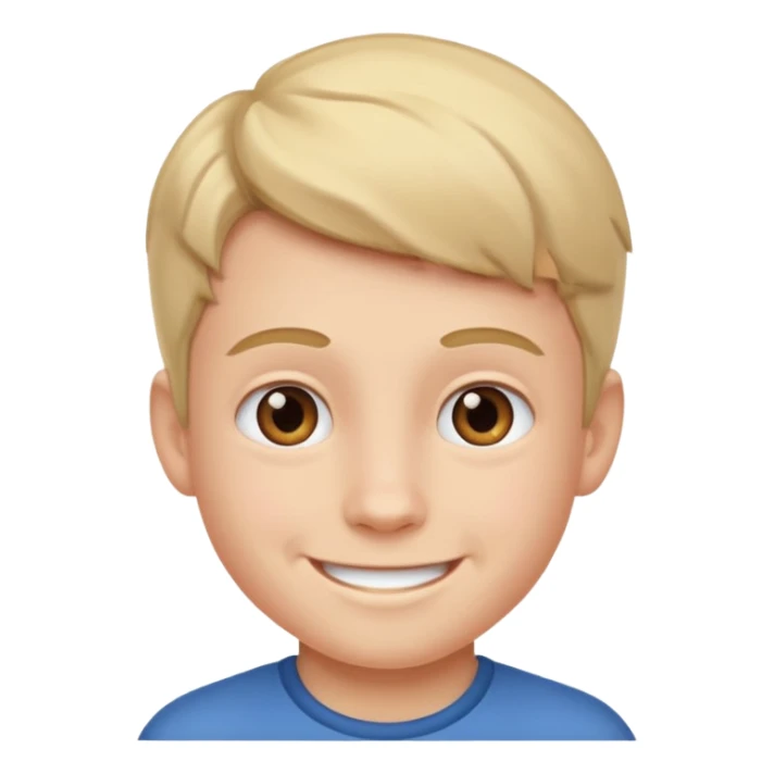 smiling male kid sticker