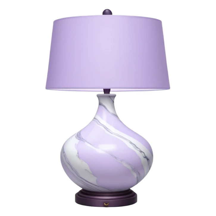 Lavender pastel purple and marble white aesthetic decoration lamp sticker