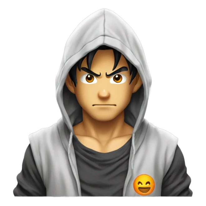 Goku with hoodie  sticker