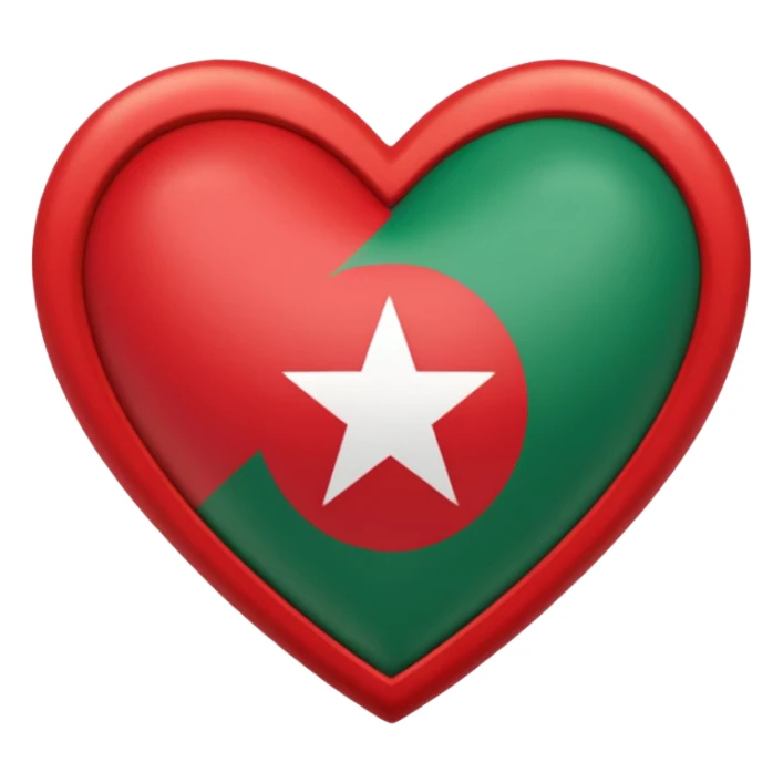 Herz mit Marokkanischen Flagge sticker