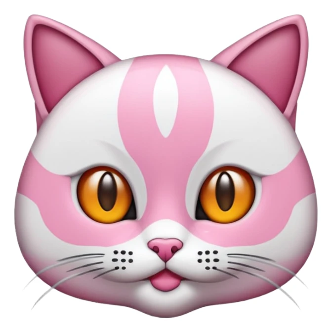 Pembe bir kedi kuyruğu İnce sticker