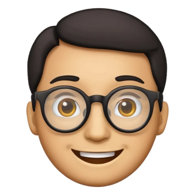 An emoji head with glasses based on the provided photo, variation 5. sticker