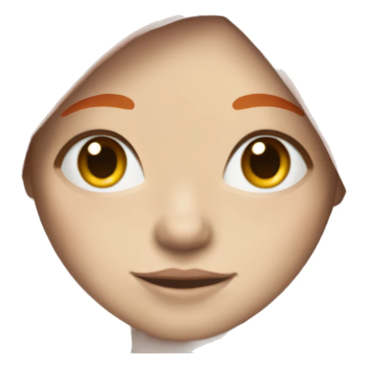 White-skinned freckled girl with orange hair sticker