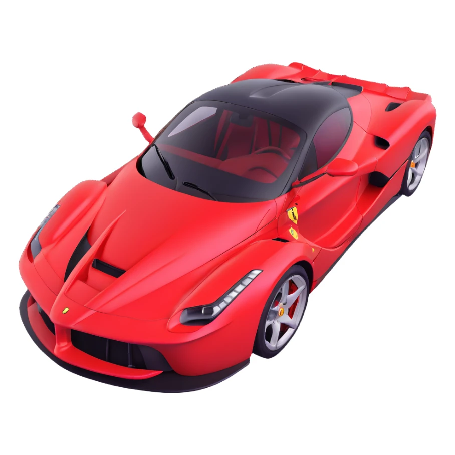 red LaFerrari sports car sticker
