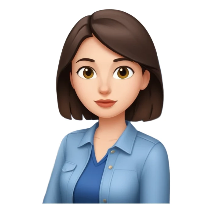 Casual brunette on airplane seat sticker