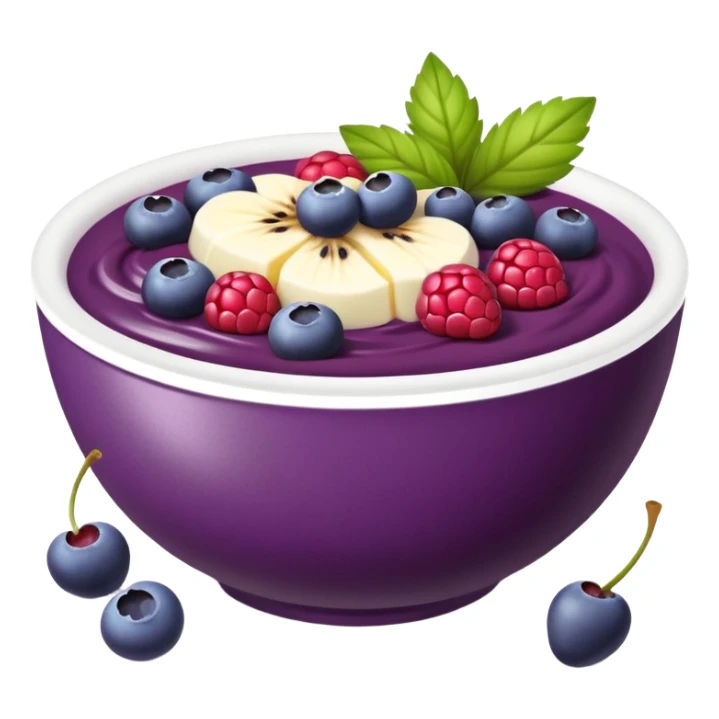 Açaí bowl with berries sticker