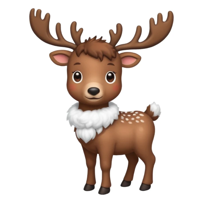 reindeer baby  cute, full bodysnow sticker