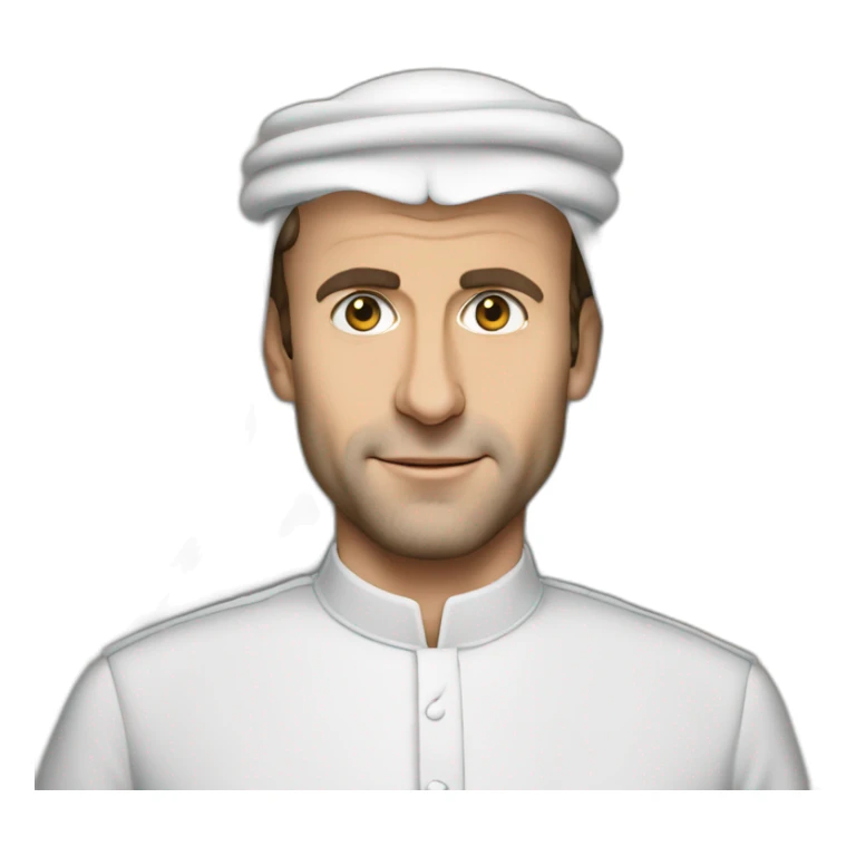 Emmanuel Macron en vêtements arabes  sticker