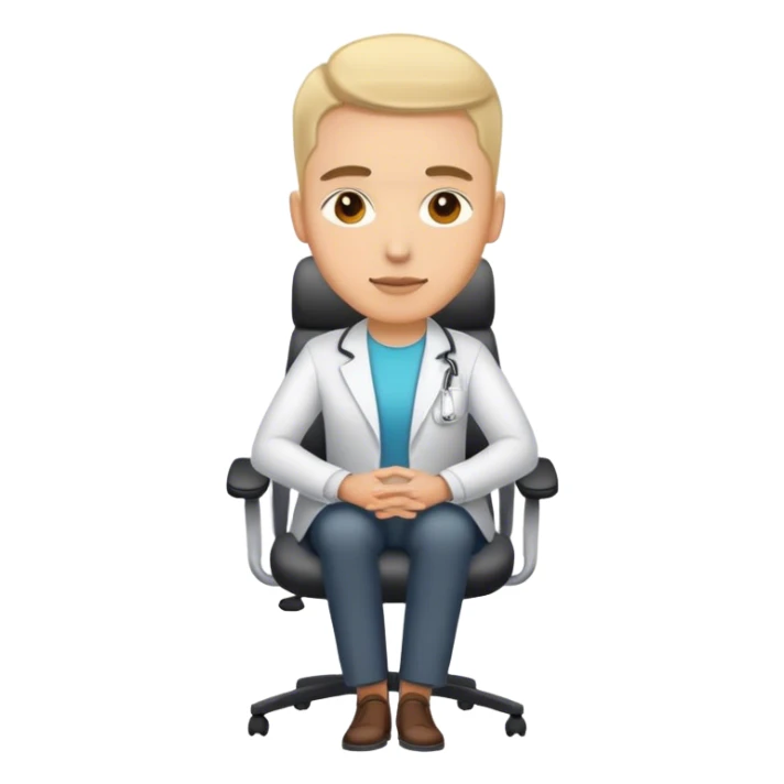 Therapist productivity coach sitting on a chair sticker