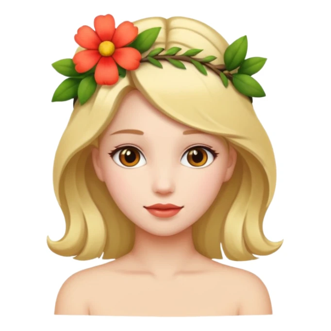 beautiful girl with flower in hair sticker