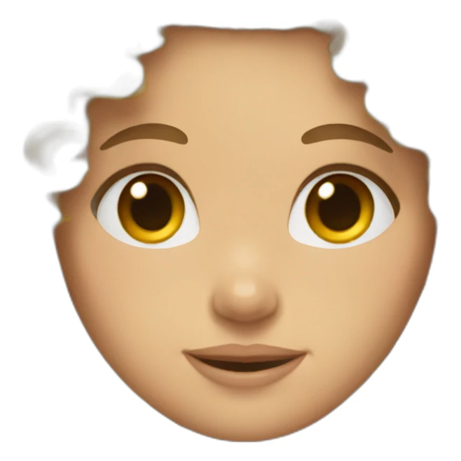 caucasian girl with curly hair sticker