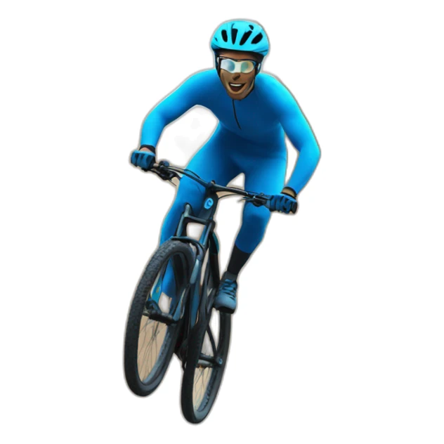 Man on the blue vtt jump sticker