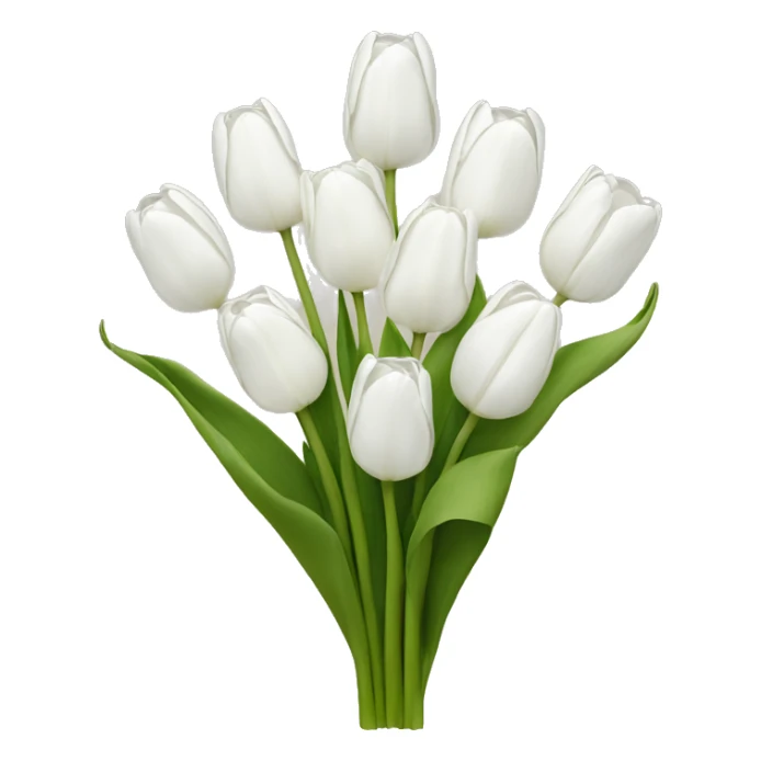 white tulip bouquet  sticker