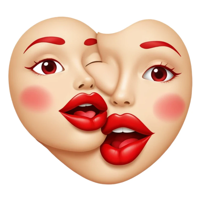 Blowing kiss from mouth  sticker