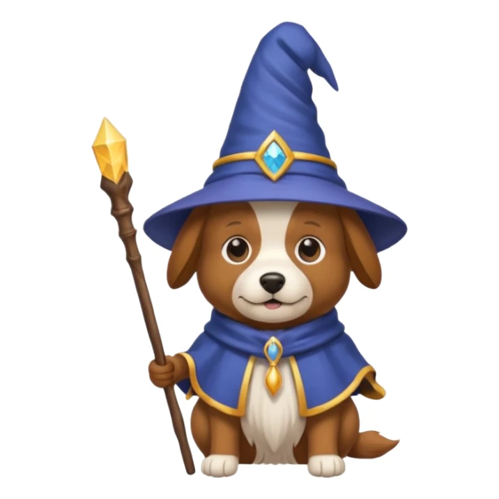 Dog wizard sticker
