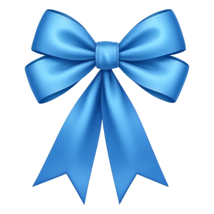 A blue ribbon sticker