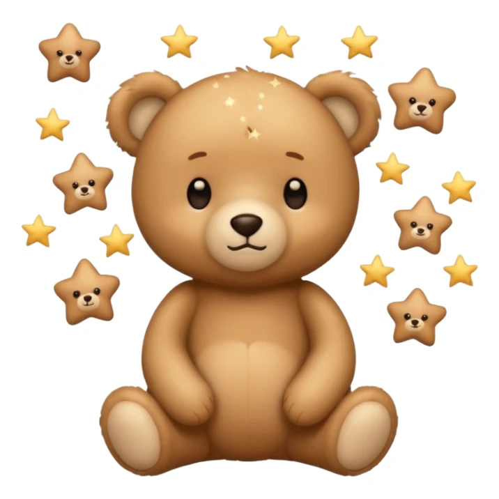 A little teddy bear which seems a bit confused with stars over his head like he just fell  sticker