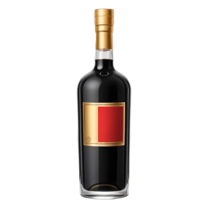 an elegant black alcohol bottle sticker