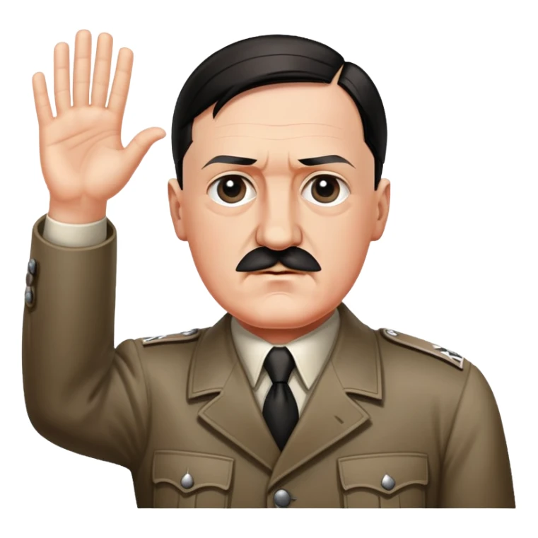 Hitler con la mano destra alzata sticker