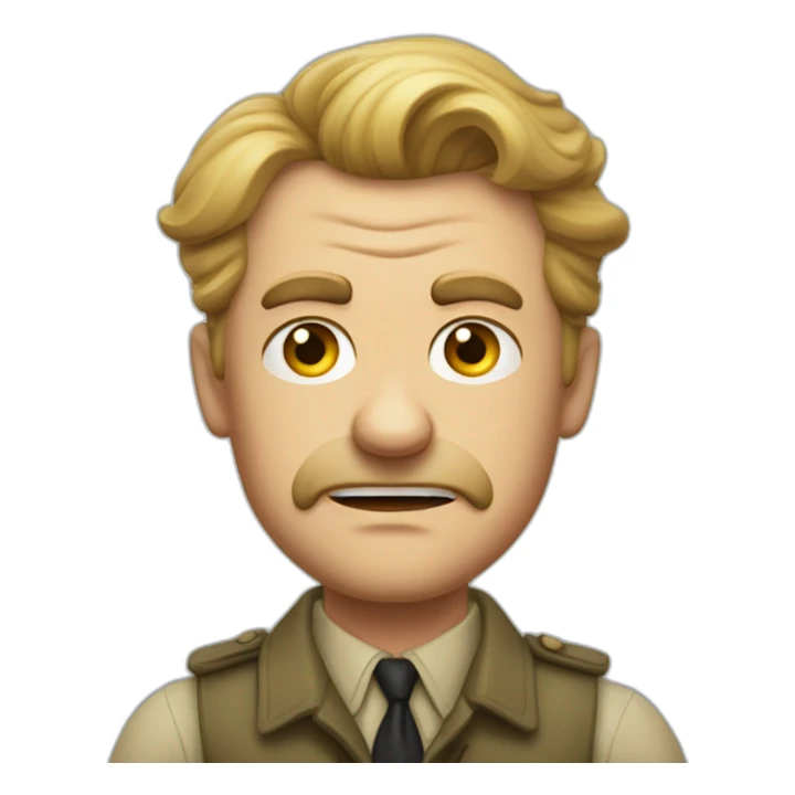 The angry German guy who did bad things during the 1940s sticker