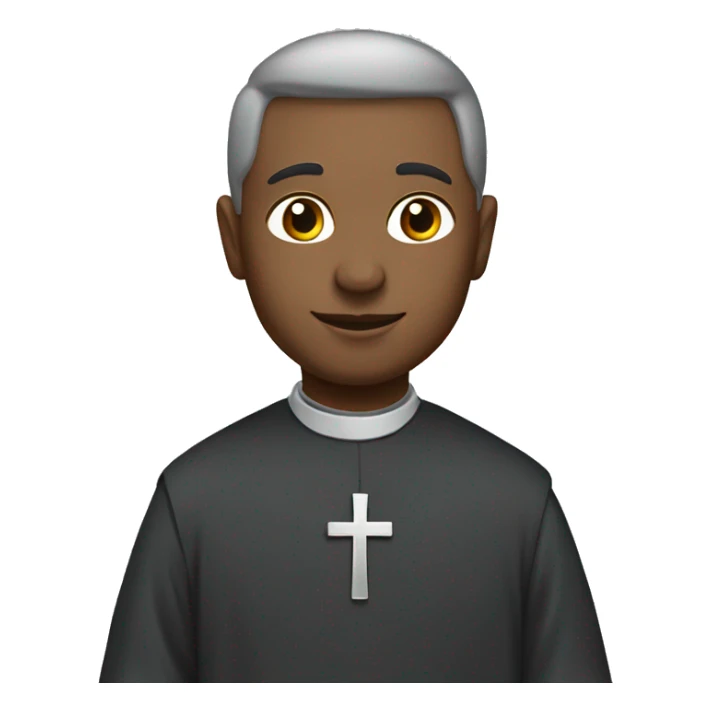 Priest with gray dress with crosses sticker