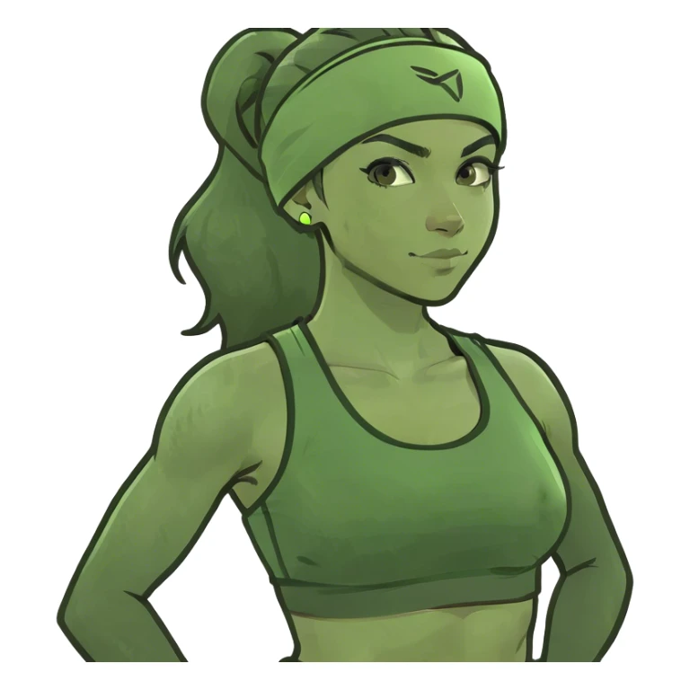 Sport girl sticker