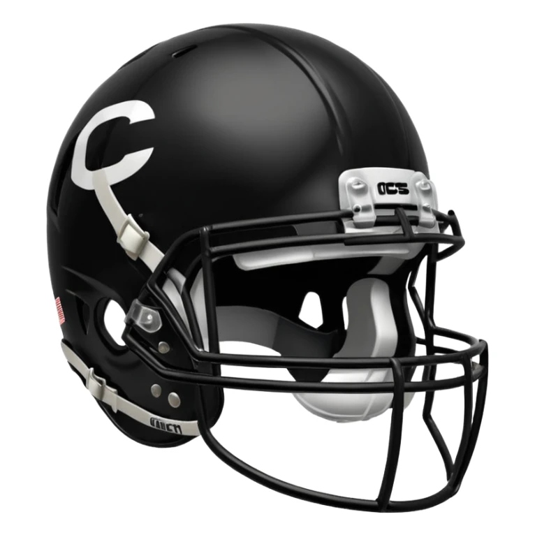 College football player helmet in black color sticker