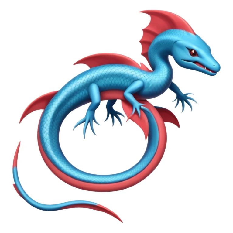 Salandit-Milotic-Salamence-Fakémon-hybrid-creature (full body)  sticker