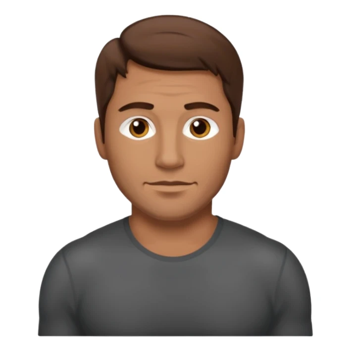 40 year old fit man with  town hair sticker