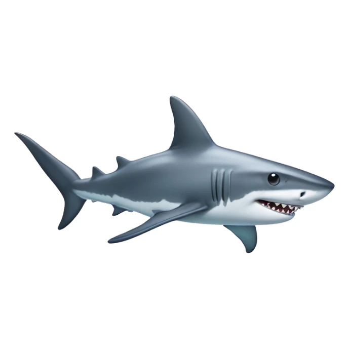 Shark with a top hat sticker
