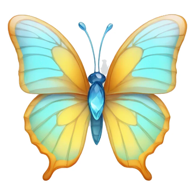 Crystal butterfly sticker