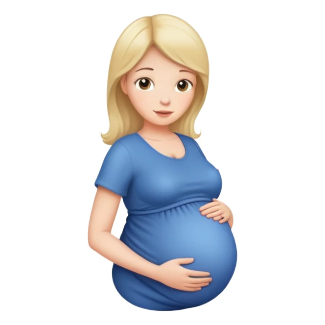 pregnant woman with baby bump sticker