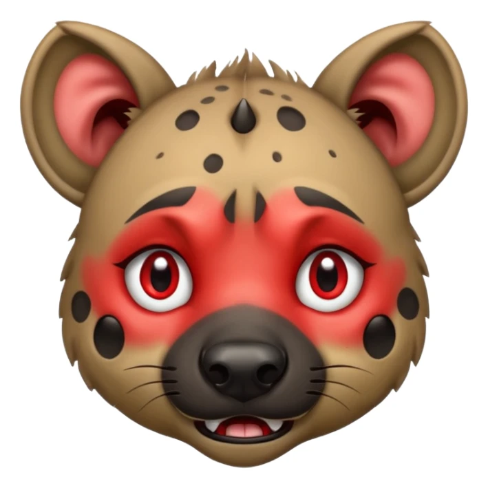 Hyena very sad crying but red eyes sticker