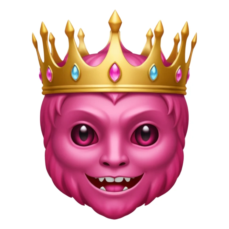 Diable rose fantôme et avec une couronne sticker