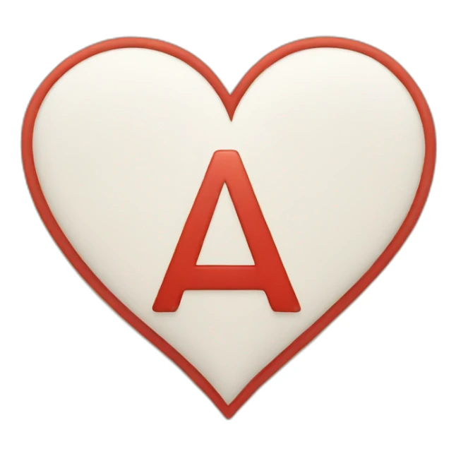 heart with the lettre A in it sticker