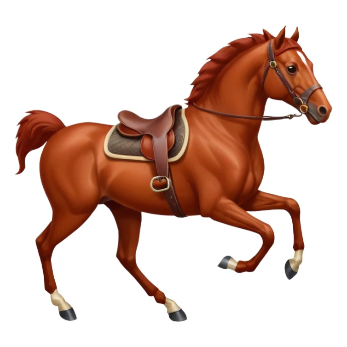 red horse agressive running money on the saddle sticker