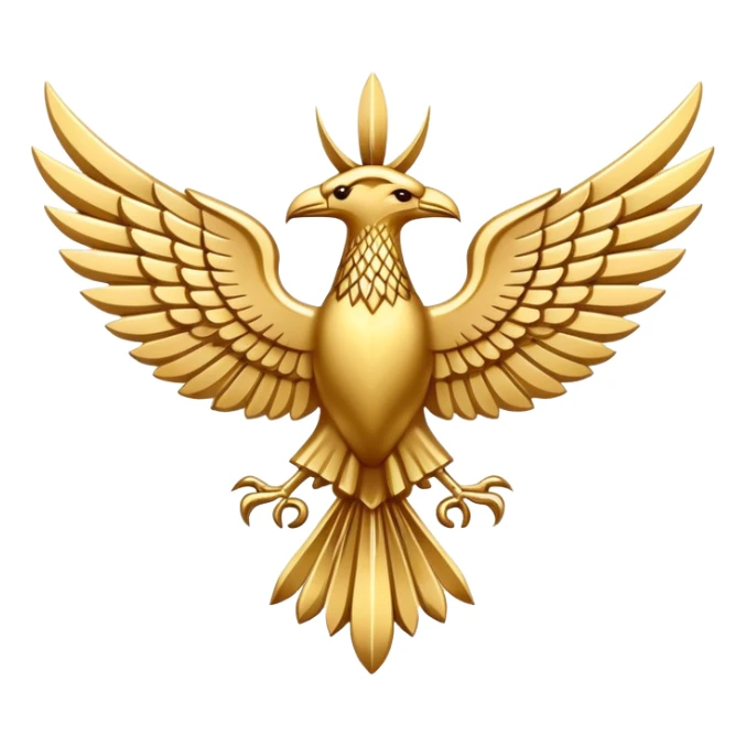 Modern stylized Faravahar Persian symbol sticker