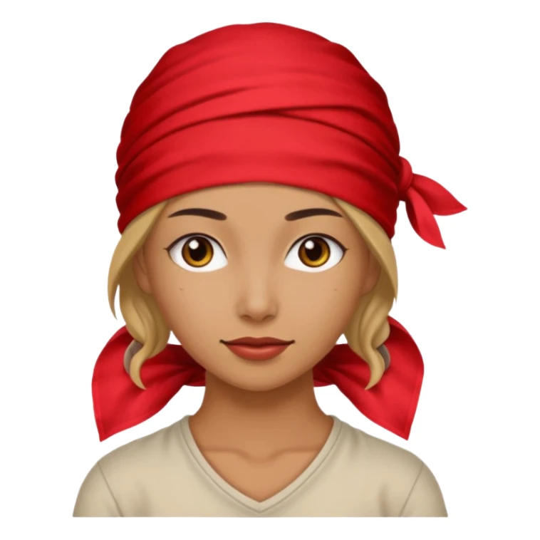 woman with wearing red bandana sticker