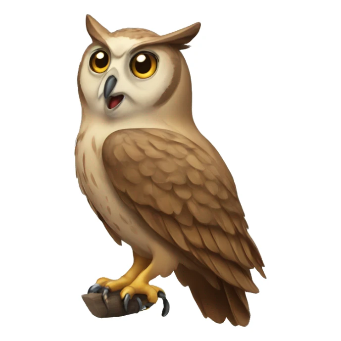 owl with telegram sticker