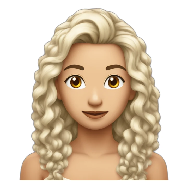 criar uma loirinha de cabelo comprido , magrinha usando fone de ouvido sticker