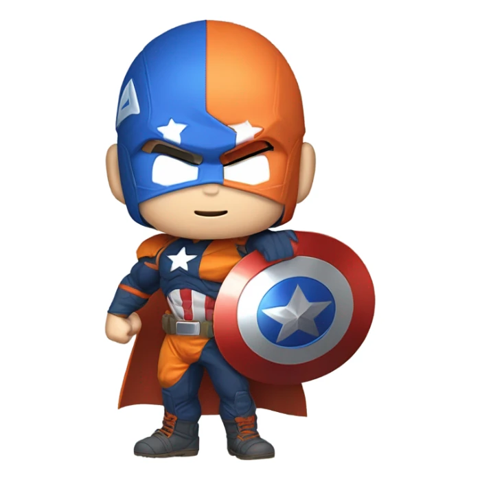 Goku fused with captain america sticker