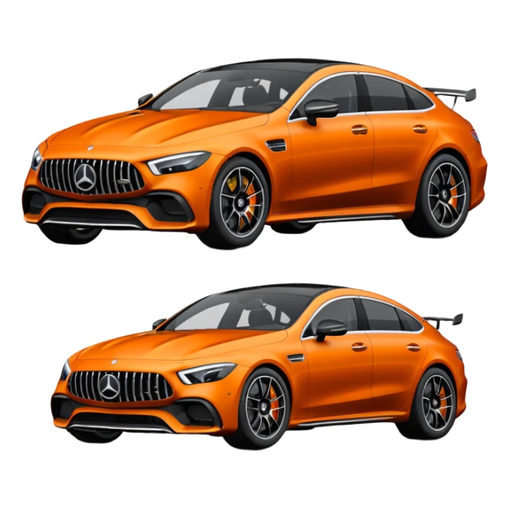 Mercedes amg gt 63 orange colour sticker
