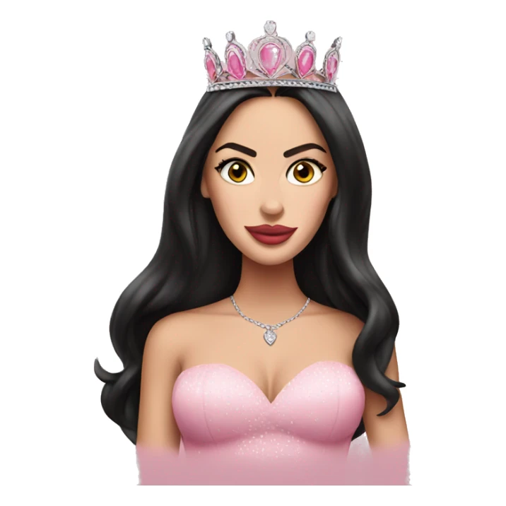 Megan fox wearing a pink tiara sticker