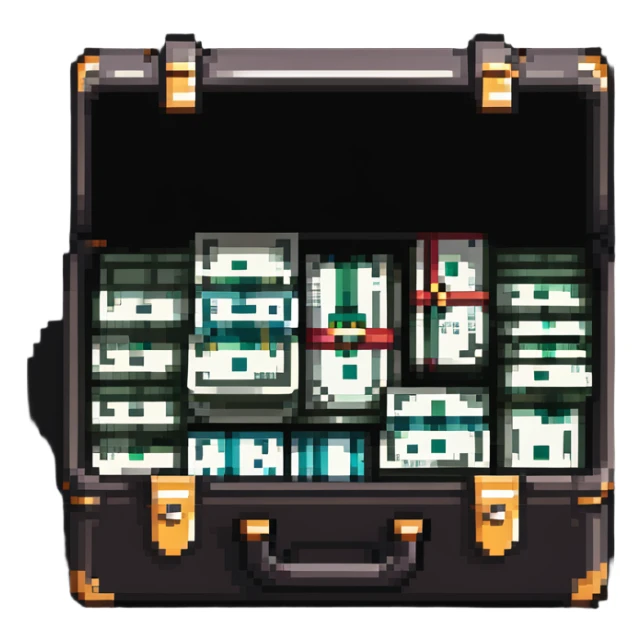 briefcase full of cash sticker