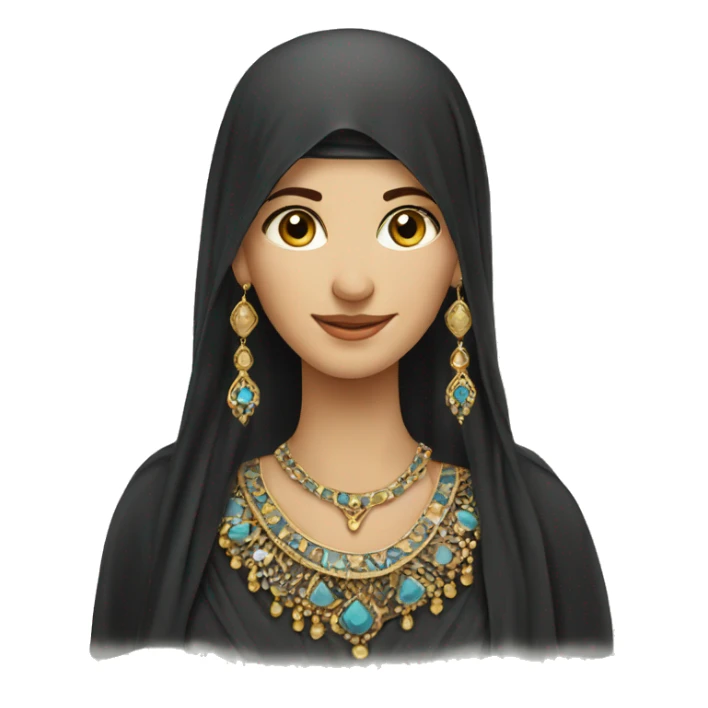 traditional Syrian woman jewlery sticker